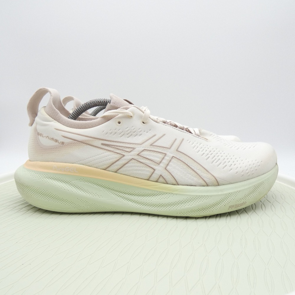 ASICS Gel-Nimbus 25 Mens Running Shoes Cream Pale Mint 1011B547 Size 11